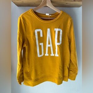 Gap Mustard yellow logo sweatshirt